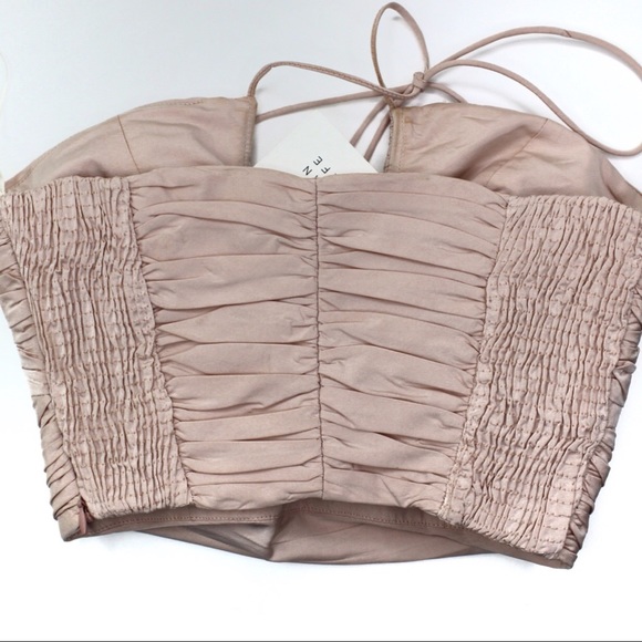 Zara Limited Edition Draped Tie Top Bloggers Favorite NWT Pale Pink XS - Picture 13 of 15